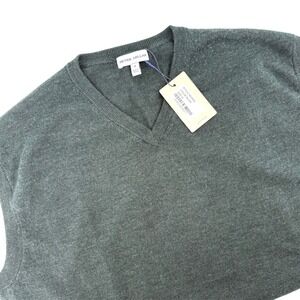 Peter‎ Millar Autumn Crest V Neck Vest Mens M Merino Wool Lyocell Balsam Green